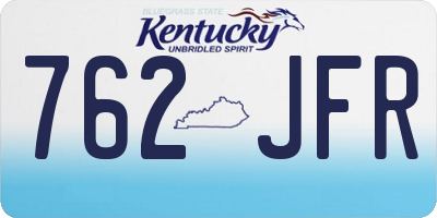 KY license plate 762JFR