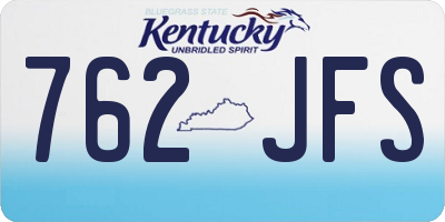 KY license plate 762JFS