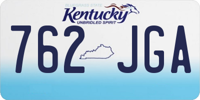 KY license plate 762JGA