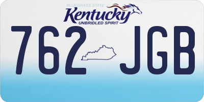 KY license plate 762JGB