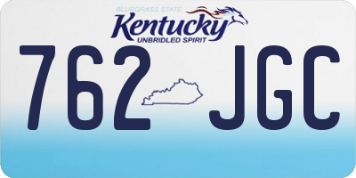KY license plate 762JGC