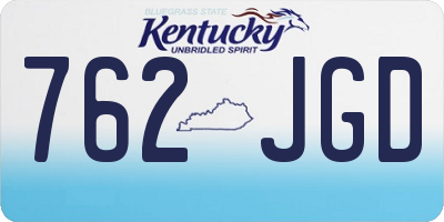 KY license plate 762JGD