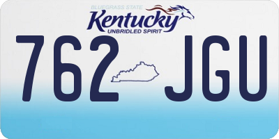 KY license plate 762JGU