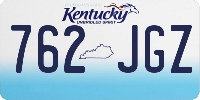 KY license plate 762JGZ