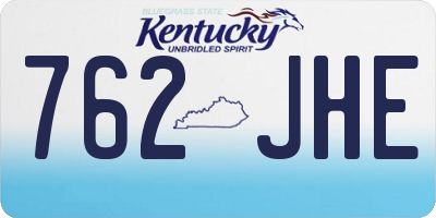 KY license plate 762JHE