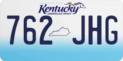 KY license plate 762JHG