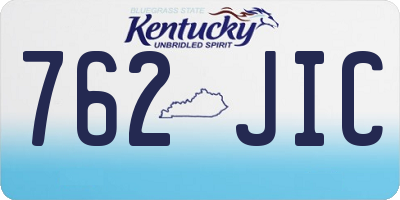 KY license plate 762JIC