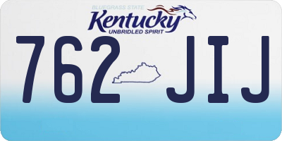 KY license plate 762JIJ