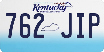 KY license plate 762JIP
