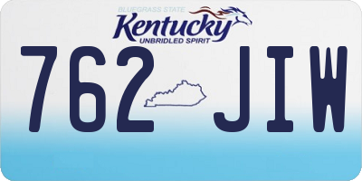 KY license plate 762JIW