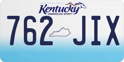 KY license plate 762JIX
