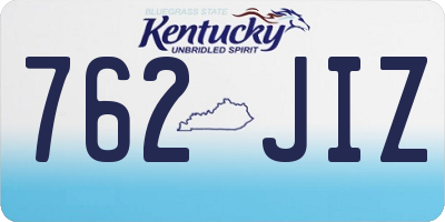 KY license plate 762JIZ