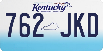 KY license plate 762JKD