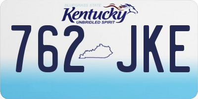 KY license plate 762JKE