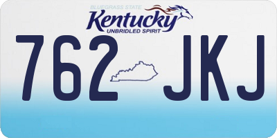 KY license plate 762JKJ