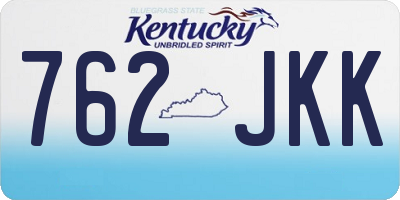 KY license plate 762JKK