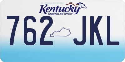 KY license plate 762JKL