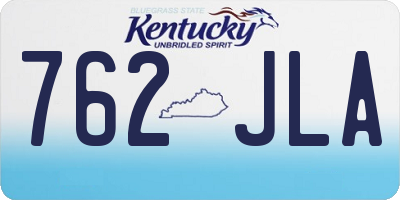 KY license plate 762JLA