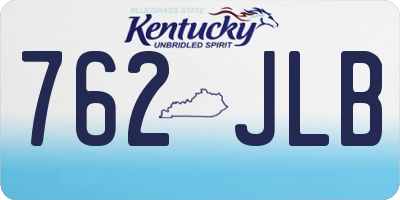 KY license plate 762JLB