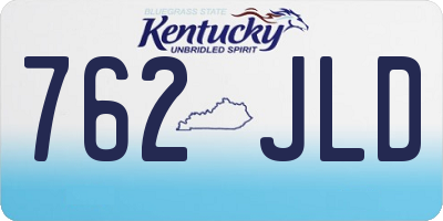 KY license plate 762JLD