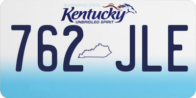 KY license plate 762JLE