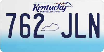 KY license plate 762JLN