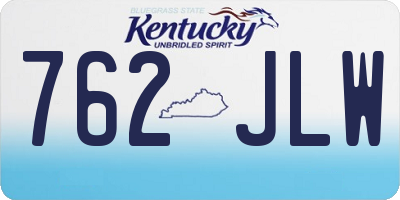 KY license plate 762JLW