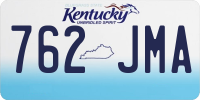 KY license plate 762JMA