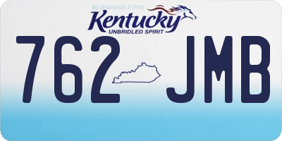 KY license plate 762JMB