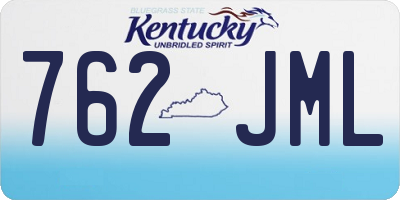 KY license plate 762JML