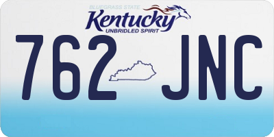KY license plate 762JNC