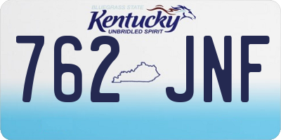 KY license plate 762JNF