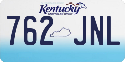 KY license plate 762JNL