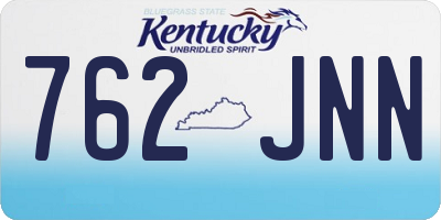 KY license plate 762JNN