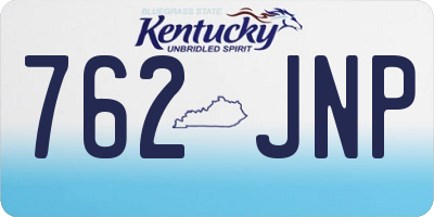KY license plate 762JNP