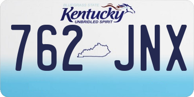 KY license plate 762JNX