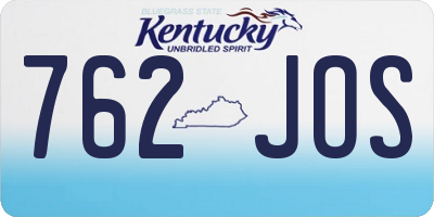 KY license plate 762JOS