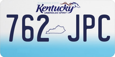 KY license plate 762JPC