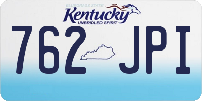 KY license plate 762JPI