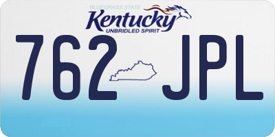 KY license plate 762JPL