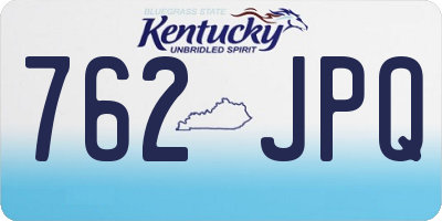 KY license plate 762JPQ