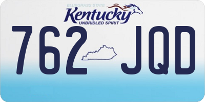 KY license plate 762JQD