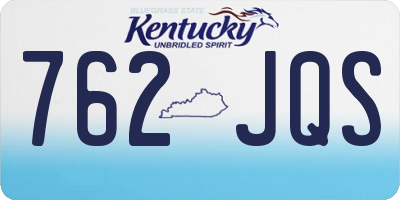 KY license plate 762JQS