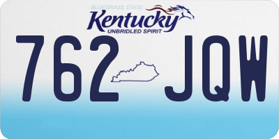 KY license plate 762JQW