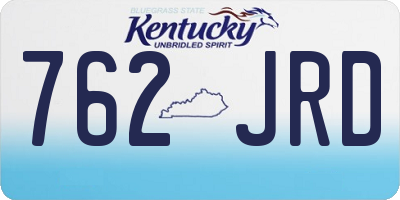 KY license plate 762JRD
