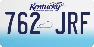 KY license plate 762JRF