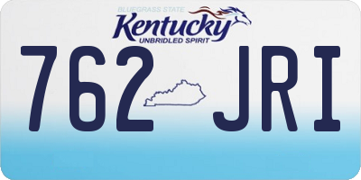 KY license plate 762JRI