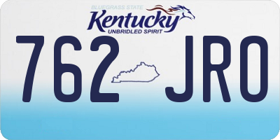 KY license plate 762JRO