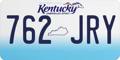 KY license plate 762JRY