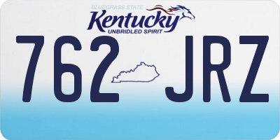KY license plate 762JRZ